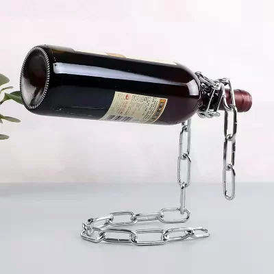 Metal Chain Wine Rack Wine Pedestal Clamp Holder  (Only Holder)