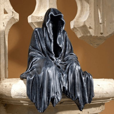 Sitting Statue Creeper Reaper Gothic Sculpture