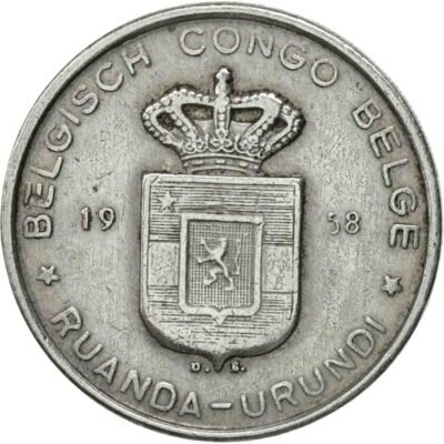 5 Francs Crowned arms divide date...