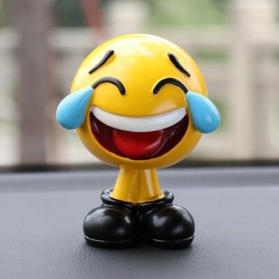 Car Decoration Creative Shaking Head Doll Expression Pack Decoration Natural Resin Material Car Interior