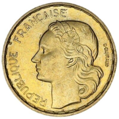 Coin France 20 Francs Woman head – 1951 B Beamont-le-Roger