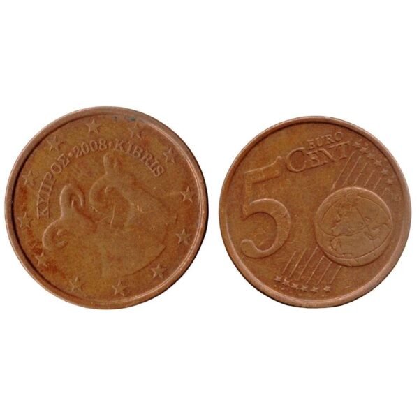 Cyprus 5 euro cent, 2008-2022-Front & Back