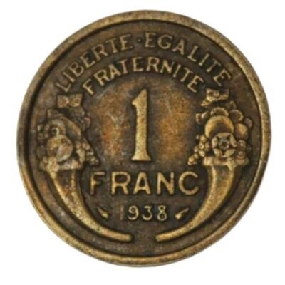 FRANCE -One  1 FRANCS 1938