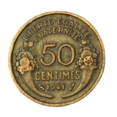 France 50 centimes Coin , 1941