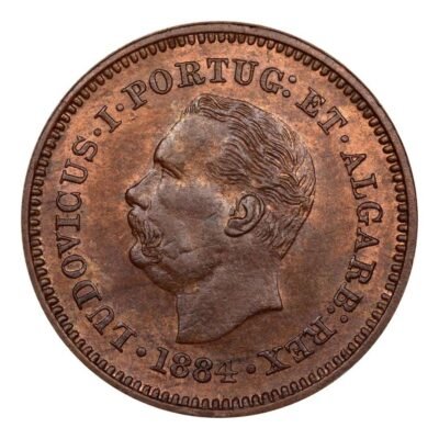 India-Portuguese GOA 1/8 Tanga Coin  1884