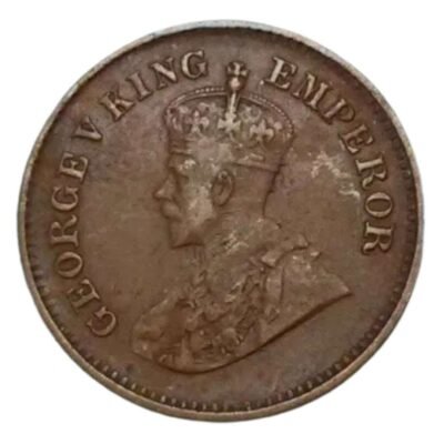 Mintage World British india King George V – 1/2 pice Coin 1926 calcutta Medieval Coin Collection