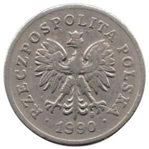 Polska 1990 50 GROSZY Coin _ front side