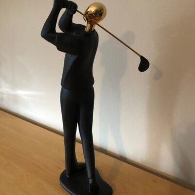 Abstract Craft Resin Golfer Statue