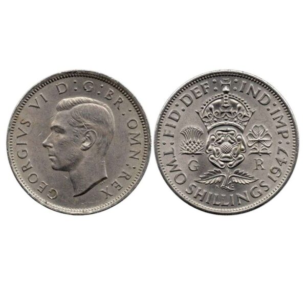 2 Shillings – George VI 1947-Front & Back