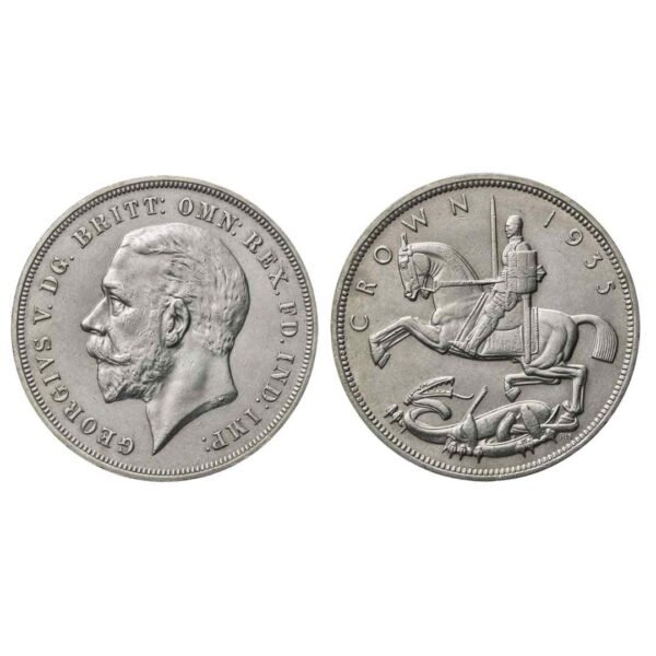 1935 ROCKING HORSE GEORGE V SILVER CROWN COIN