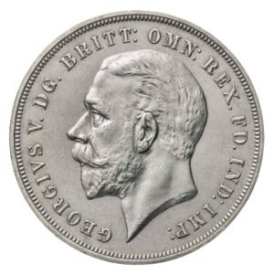 1935 ROCKING HORSE GEORGE V SILVER CROWN COIN-front