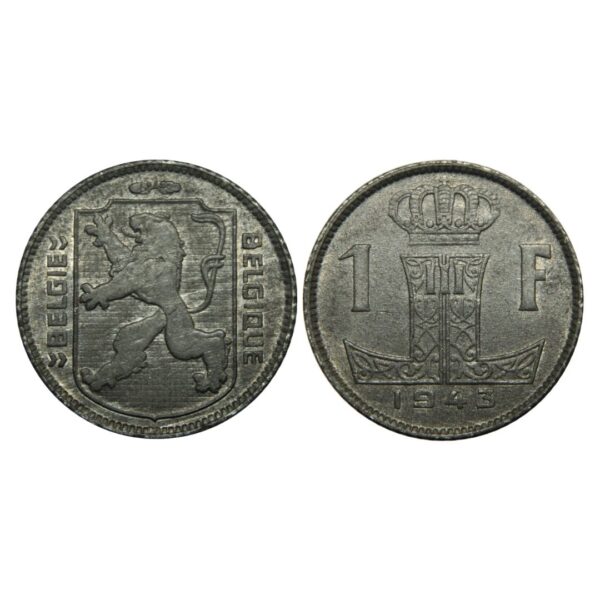 1 Franc – Léopold III BELGIE-BELGIQUE 1943