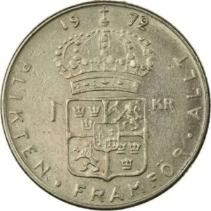 1 Kronor – Gustaf VI Adolf _ Coin Back Side