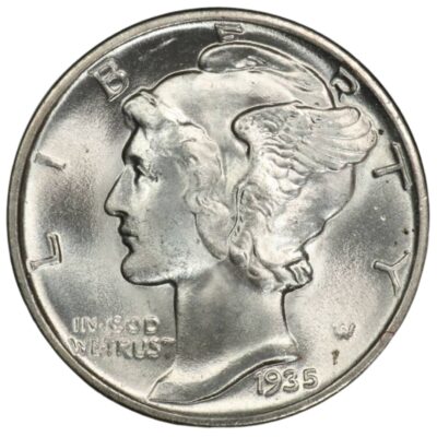 1935 D Mercury Dime VG  US Coin Collectible