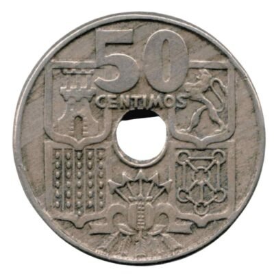 1949 Spain 50 Centimos –...