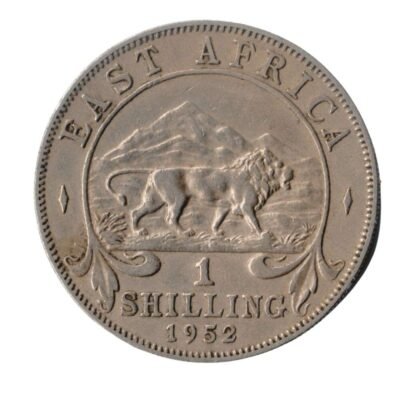 1952 East African 1 Shilling coin