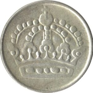 25 Öre – Gustaf VI Adolf – Sweden Coin Front Side