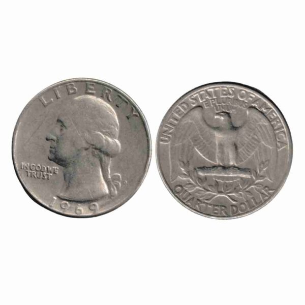 Coin of America Quarter dollar 1969-Front & Back