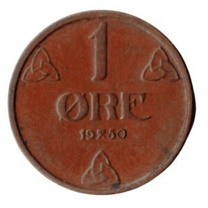 Norway 1 Øre – Haakon VII 1950_front