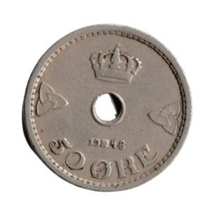 Norway 50 Øre – Haakon VII 1948_front