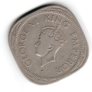 Rare Lahore Mint 1946 King George Vi 2 Annas Coin _ Front side