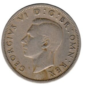 UK 1948 Great Britain United Kingdom King George VI Two Shillings Good-Back