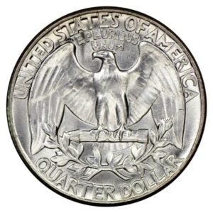 WASHINGTON QUARTERS 1957 25C MS _ Coin Back Side