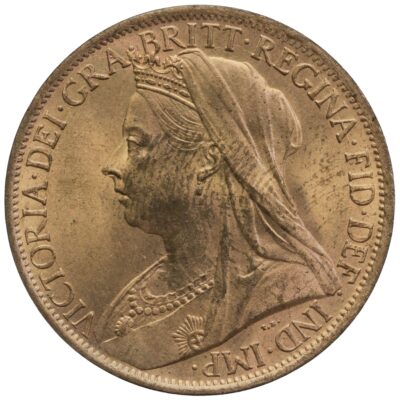 1901 Queen Victoria One Penny Coin...