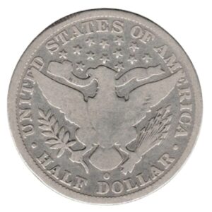 190610 Barber Quarter 90% Silver 25c US Type Coin-Back