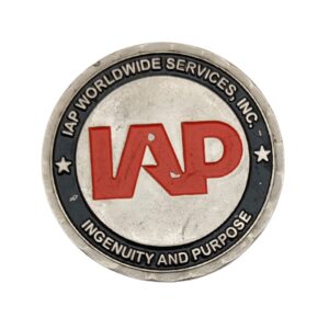 IAP mission zero injury free award medal back