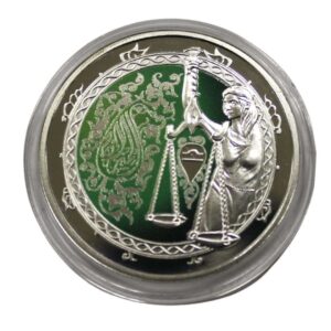 Lebanon 5 livres Zodiac Signs Libra colored proof silver coin 2013 back nnnnm