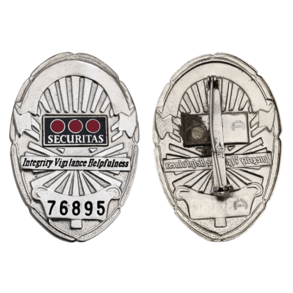 OBSOLETE SECURITY SECURITAS OFFICER BADGE