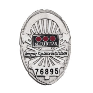 OBSOLETE SECURITY SECURITAS OFFICER BADGE front