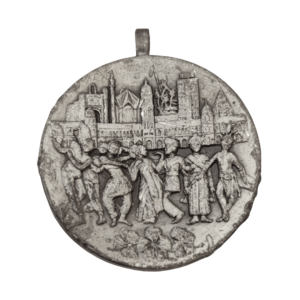 Pewter medal greeting malaysia front