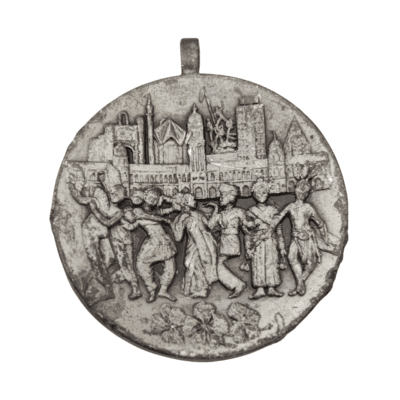 Pewter medal greeting malaysia