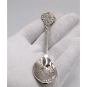 Vintage 1940s Silver Plated Haskins Spoon hand