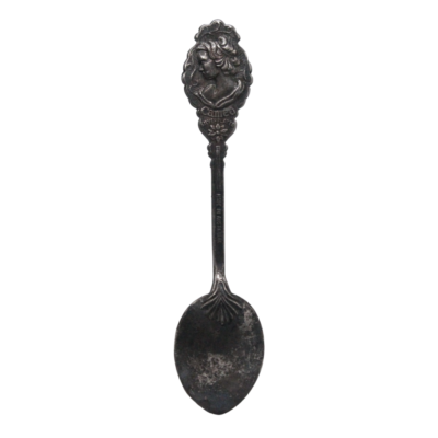 Vintage Cameo Silver Plated Spoon
