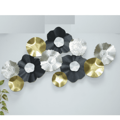 Wall Decoration Home Decore Black, Silver & Gold Metal Frame