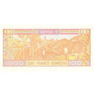 100 Francs Guinea 2012 back