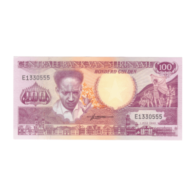 100 Gulden Suriname 1986 UNC Condition