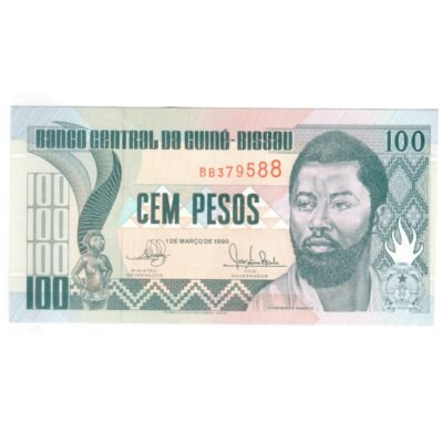 100 Pesos Guinea-Bissau 1990 UNC Condition