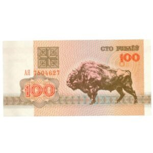 100 Rubles Belarus 1992 back