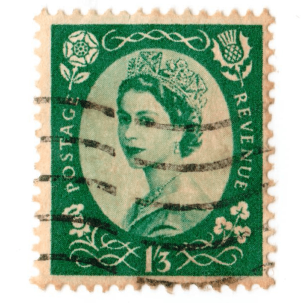 1952-1954 Great Britain Queen Elizabeth II 13D Green AED 5