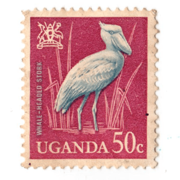 1965 Uganda Stamp 50c Birds Whale Headed Stork Africa Stamp AED 10