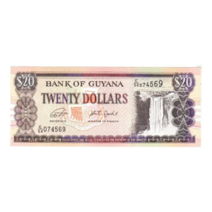 20 Dollars Guyana (1988-1996) front n