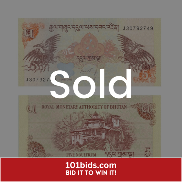 5-Ngultrum-Bhutan-2015 sold