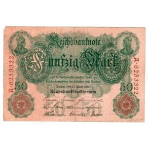50 Mark Germany 1910 front