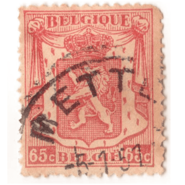 BELGIUM-65c-COAT-OF-ARMS-1946-10Aed