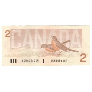 BIRDS OF CANADA SERIES NOTE 1986 UNC Condition Back Side-min