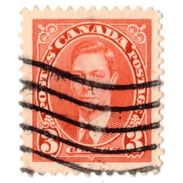 Canada stamps King George VI 3 Canadian cent 1937 AED 5